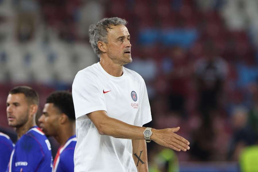 PSG manager Luis Enrique. PSG manager Luis Enrique.