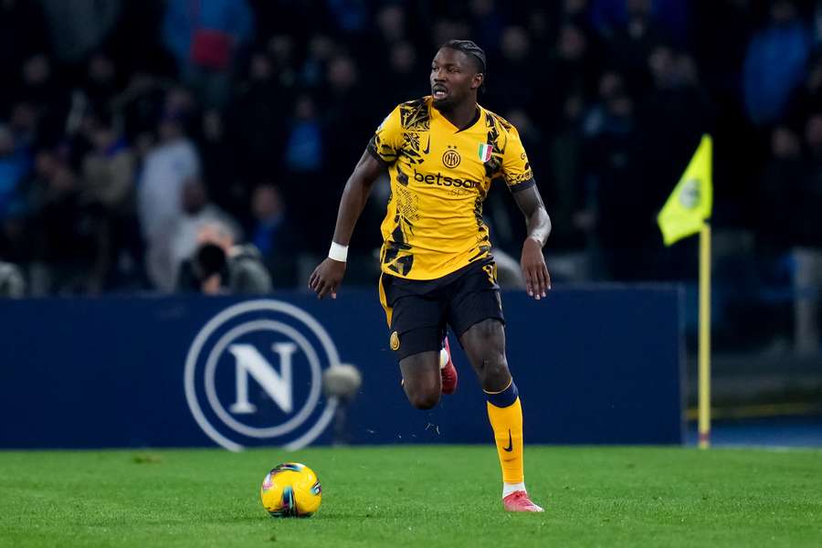 Marcus Thuram avec l'Inter contre le Napoli.