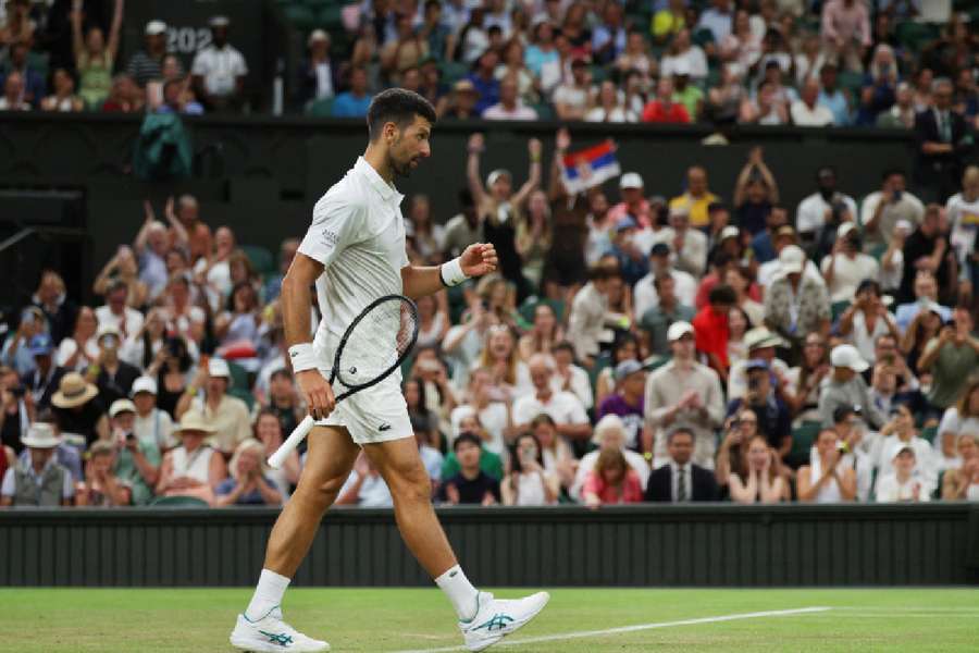 Djokovic in second round action Djokovic in second round action