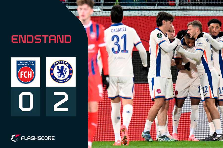 Der FC Chelsea bejubelt seinen Torschützen Christopher Nkunku.