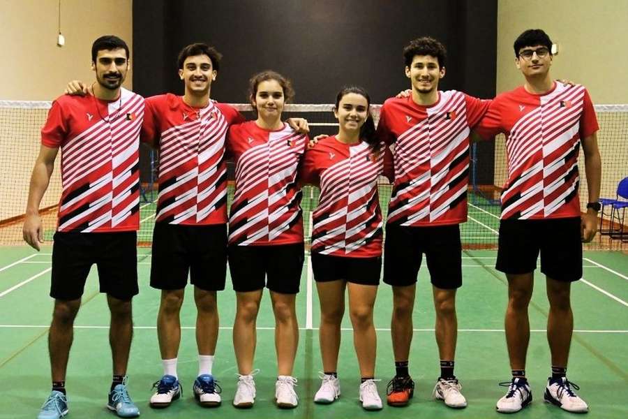 A equipa portuguesa de badminton