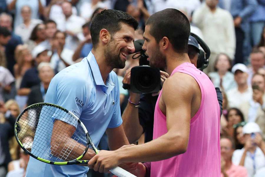 Novak Djokovic și Carlos Alcaraz la US Open Novak Djokovic și Carlos Alcaraz la US Open