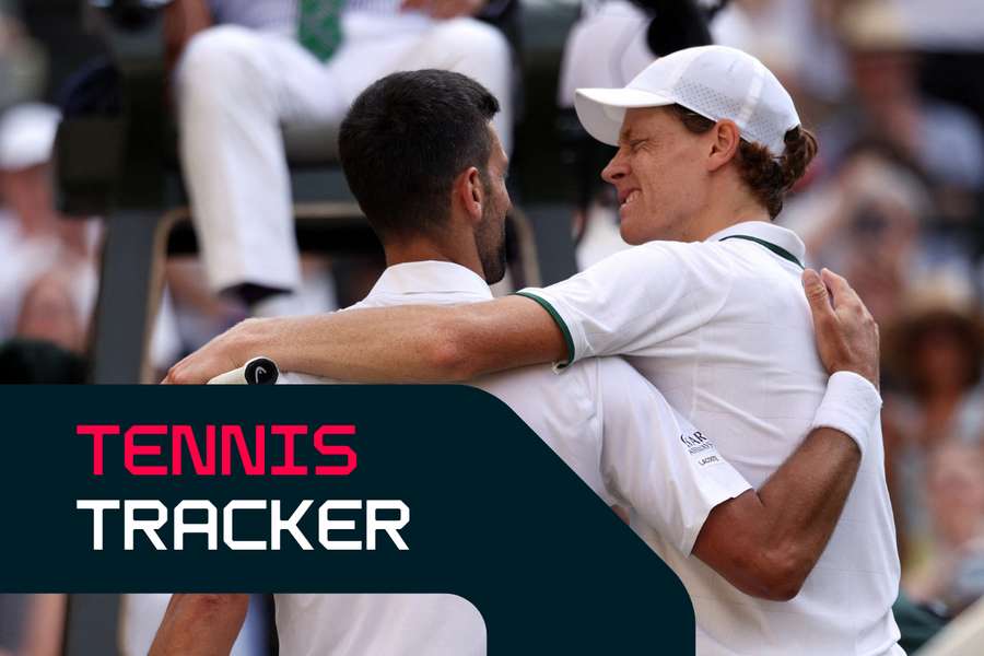 Sinner (right) is through to the men's final