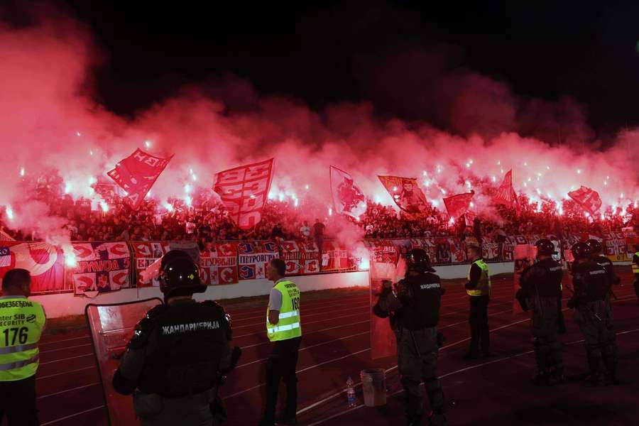 Incidente la derby-ul Serbiei dintre Partizan și Steaua Roșie