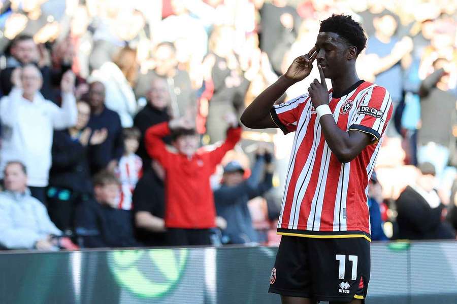 Rak-Sakyi celebrates against Luton