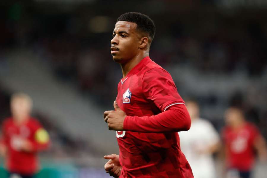 Hamza Igamane in action for Lille