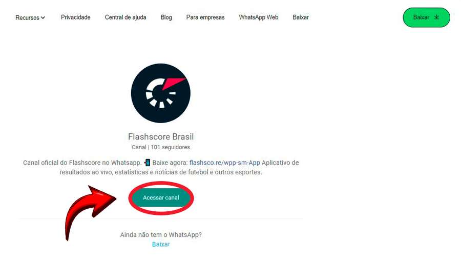 Siga o mundo da bola em tempo real pela comunidade do Flashscore Brasil no WhatsApp