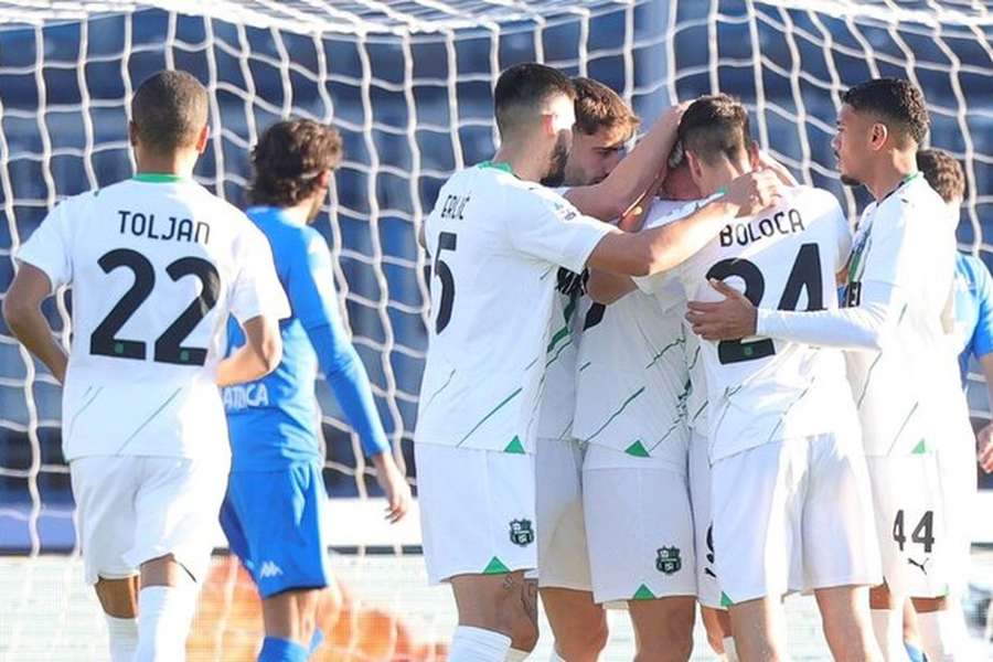 A festa dos jogadores do Sassuolo