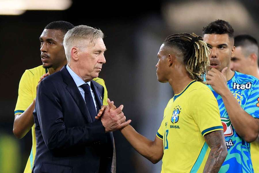 Ancelotti (l.) nach dem Sieg über Panama