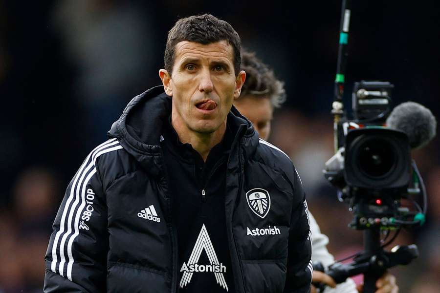 Javi Gracia looks dejected following his Leeds side's defeat to Fulham