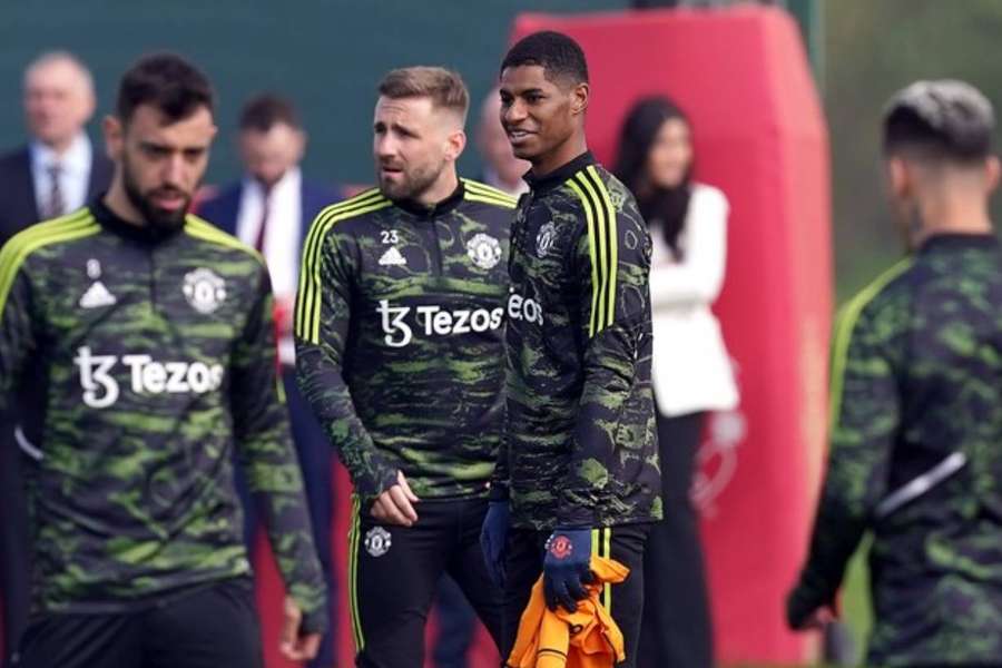 Marcus Rashford took part in a training session on Wednesday, before travelling to Sevilla