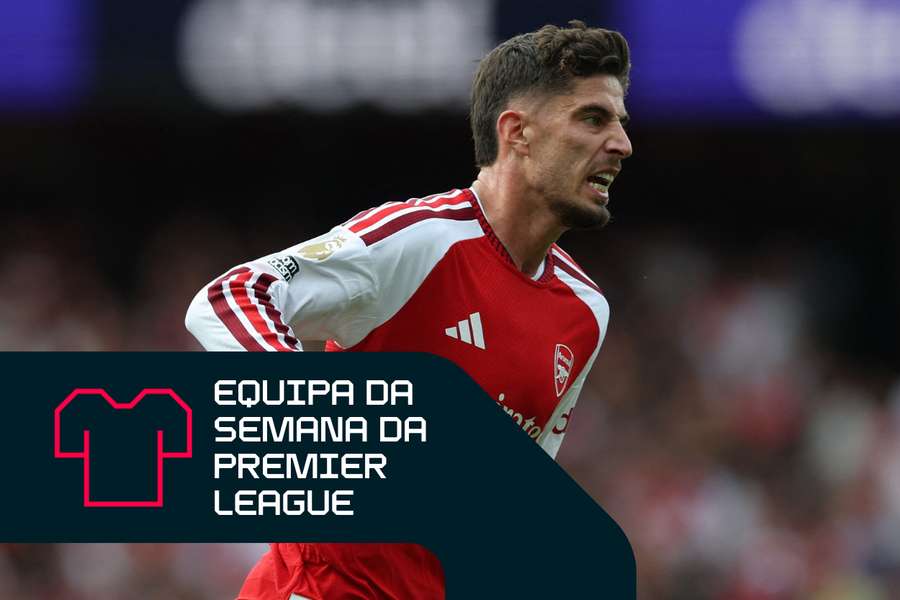 Kai Havertz, do Arsenal, celebra Kai Havertz, do Arsenal, celebra