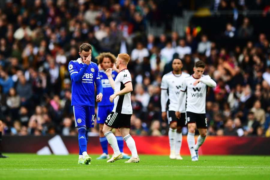 Ein enttäuschter James Maddison bei der Niederlage von Leicester City beim FC Fulham.