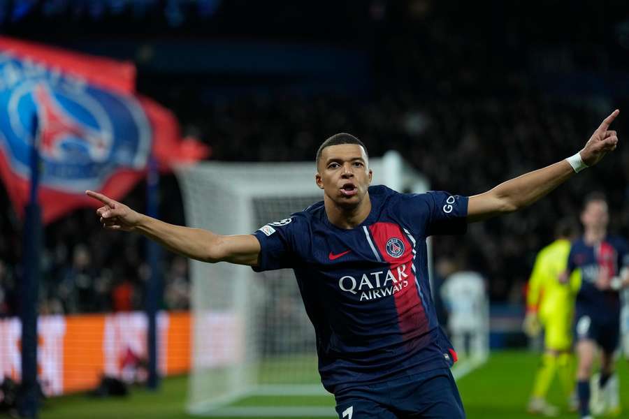 Kylian Mbappe în meciul cu Real Sociedad din Champions League.