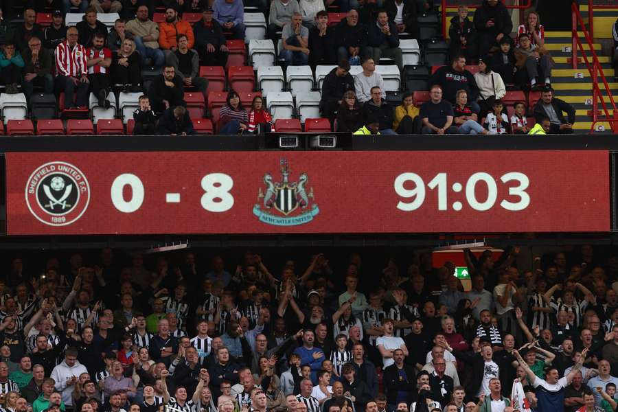 Jamais Newcastle n'avait gagné un match à l'extérieur par un tel score...