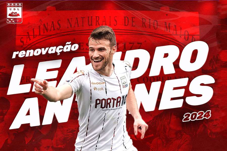 Em 2022/23, Leandro Antunes fez 28 jogos pela União de Leiria