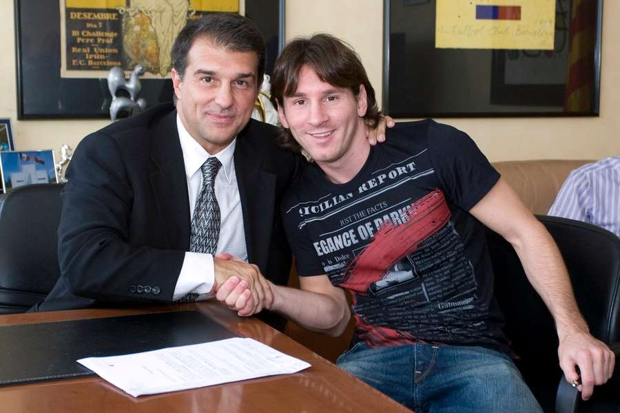 La Porta și Messi în 2009