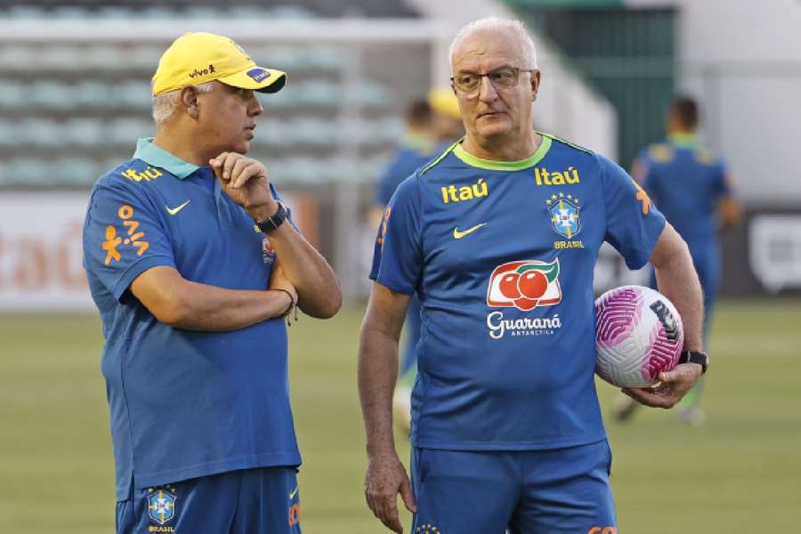 Dorival Junior, durante un entrenamiento de Brasil