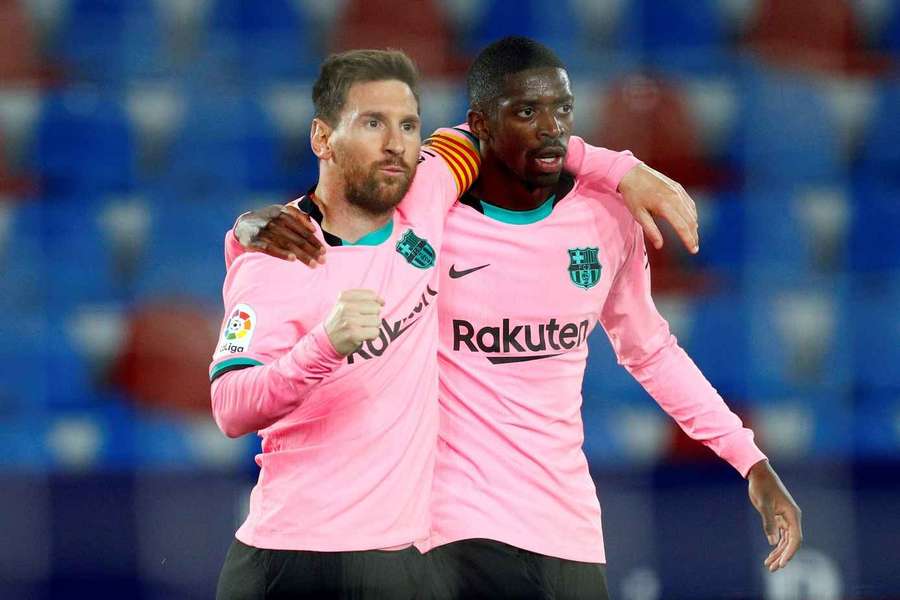 Lionel Messi și Dembele la Barcelona