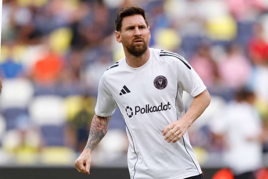 Messi, en el calentamiento de un partido con el Inter Miami