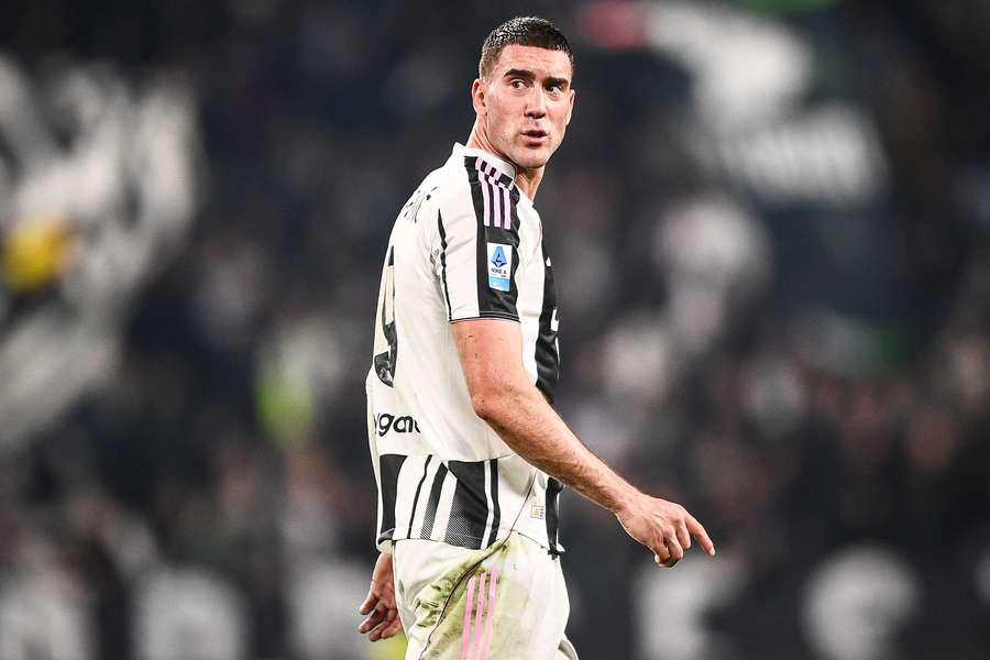 Dusan Vlahovic ao serviço da Juventus