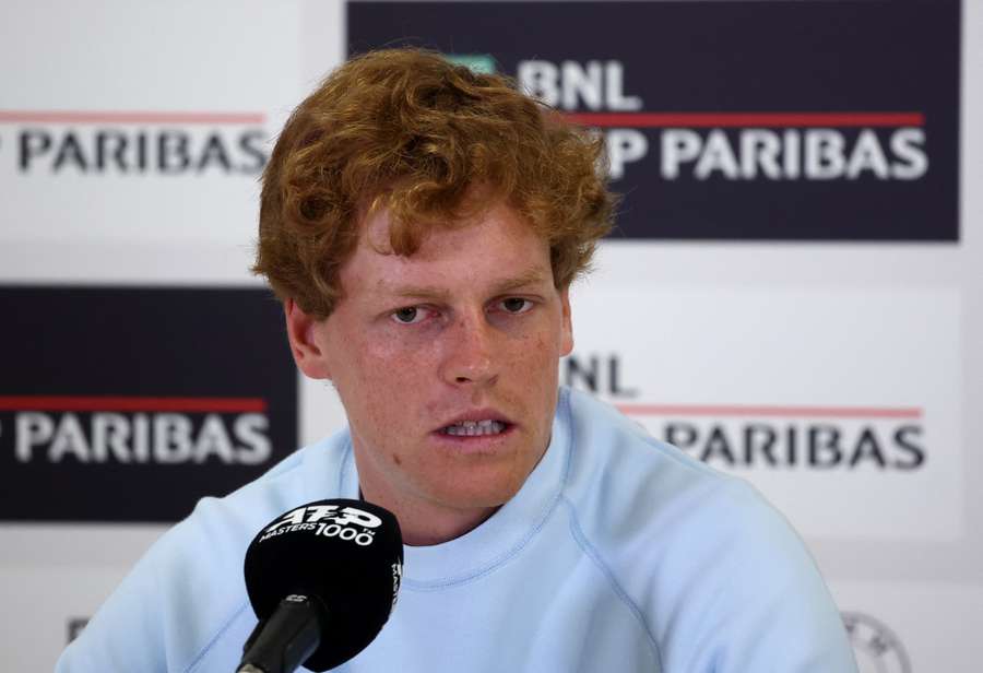 Italian Jannik Sinner during a press conference Italian Jannik Sinner during a press conference