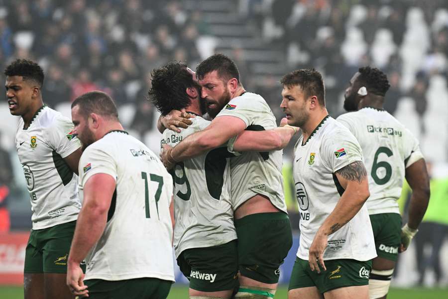 Les Springboks face à l'Italie.