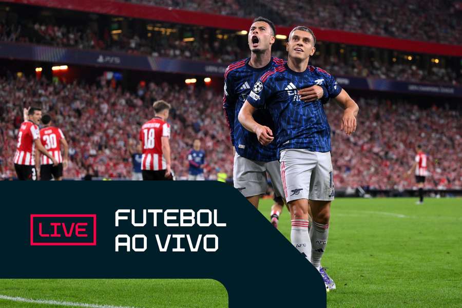 Martinelli (à esquerda) abriu o placar em Bilbao