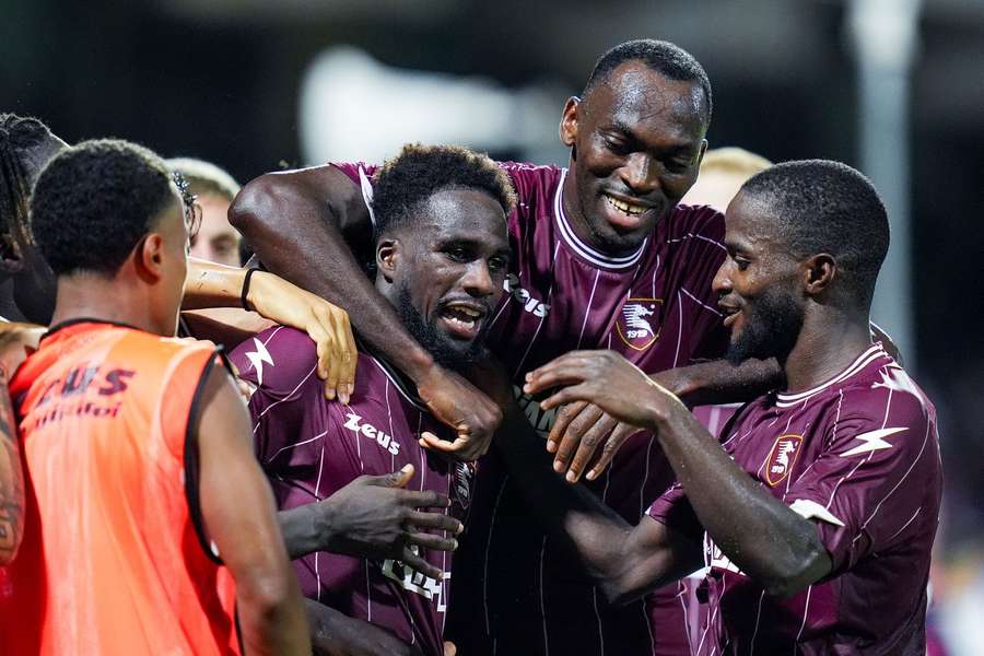 Blijdschap bij Salernitana na de late 3-3