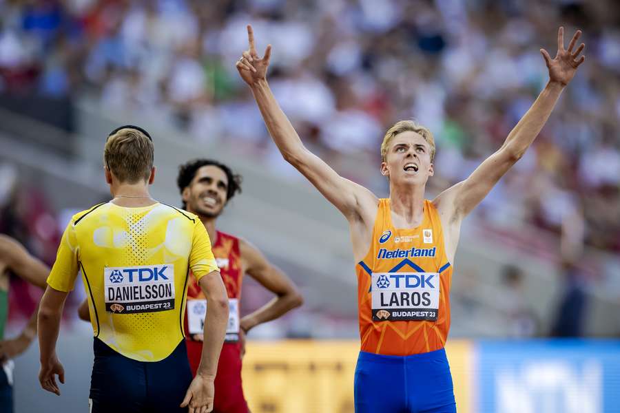 Laros na zijn verbluffende zege in de halve finales van de 1500 meter