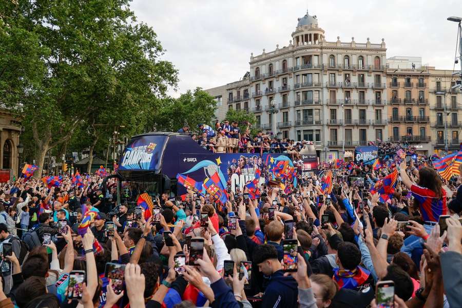 Barcelona Fans feiern den Titel