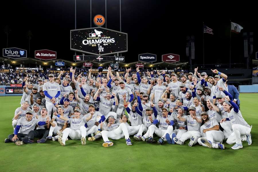 The Dodgers celebrate