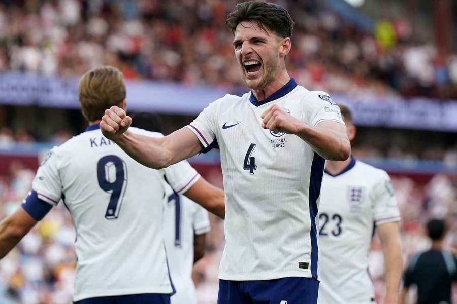 Declan Rice dobrou vantagem inglesa em Birmingham