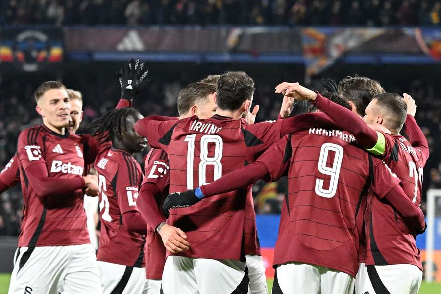 Radost v podání fotbalistů Sparty.