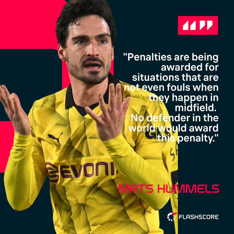 Mats Hummels was not happy with the decision