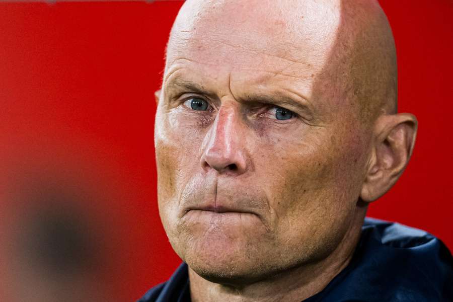 Stale Solbakken was anything but pleased at half time