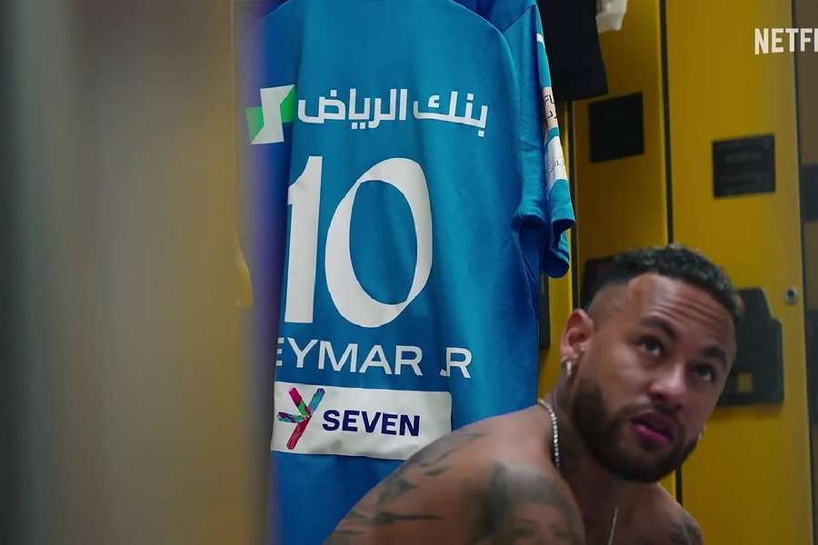 Neymar în vestiar la Al Hilal