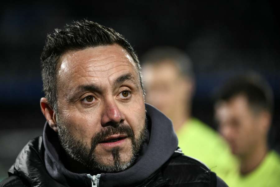 Roberto De Zerbi sur le banc de l'OM.