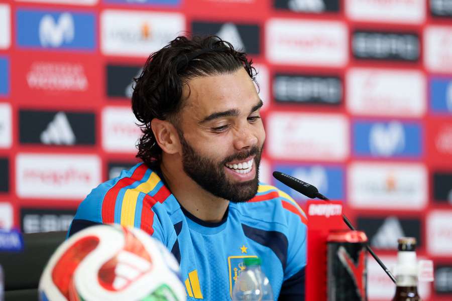 Spain's David Raya speaks during the team's press conference Spain's David Raya speaks during the team's press conference