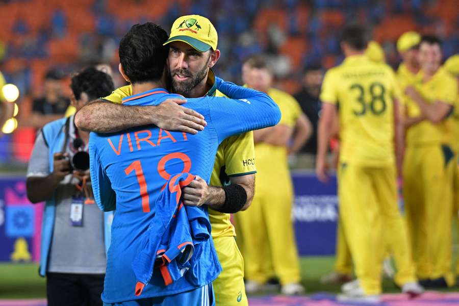 Glenn Maxwell (R) and Virat Kohli were two of the top performers at the Cricket World Cup