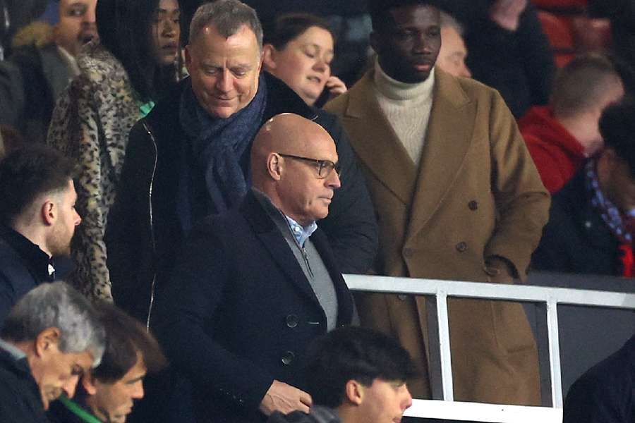 Ineos sporting director Dave Brailsford is pictured in the stands during Man Utd's match against Aston Villa on Tuesday