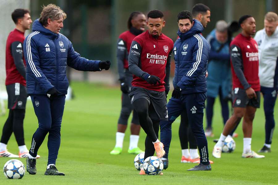 Jesus in training for Arsenal Jesus in training for Arsenal