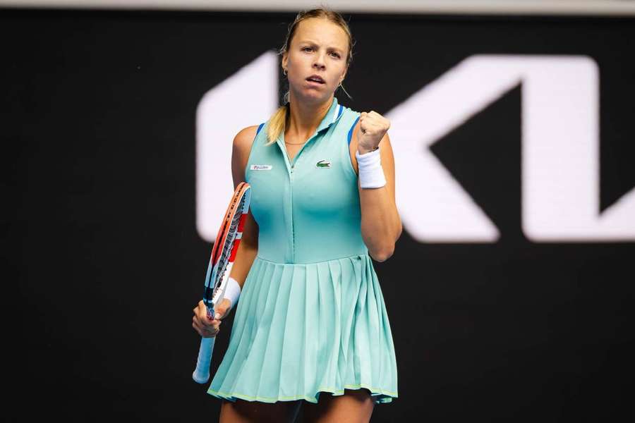 Anett Kontaveit won her opening match at the Abu Dhabi Open