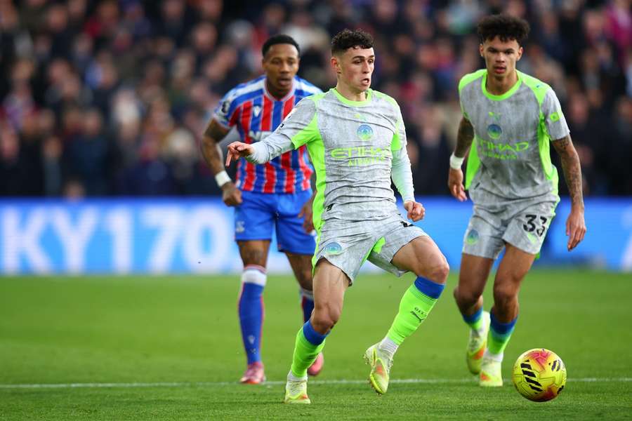 Phil Foden, del Man City, durante un partido ante el Crystal Palace