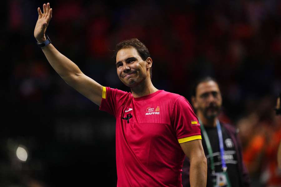 Rafa Nadal, tras despedirse del tenis en Málaga durante la Copa Davis
