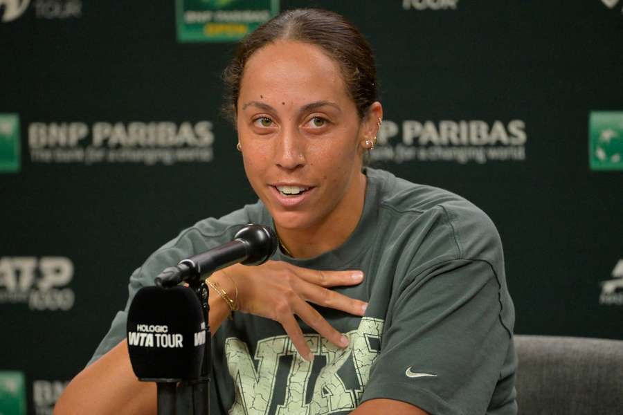 Keys during her press conference