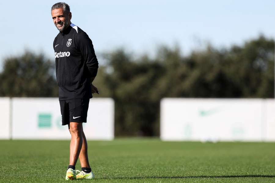 Rui Borges no treino do Sporting Rui Borges no treino do Sporting