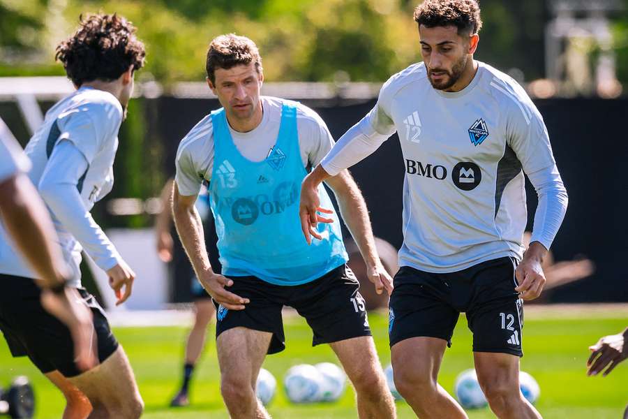 Müller no treino de Vancouver