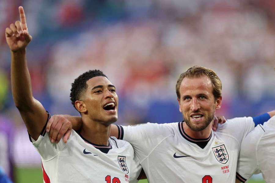 England's Jude Bellingham and Harry Kane celebrate England's Jude Bellingham and Harry Kane celebrate