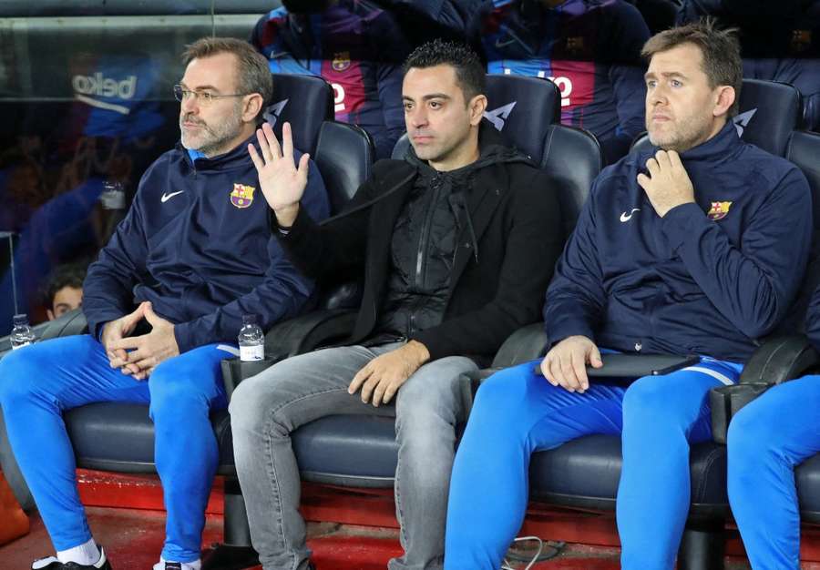 Xavi lors de son premier match comme entraîneur du Barça